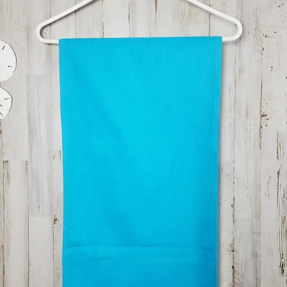Seashell Embellished Table Runner Teal 14